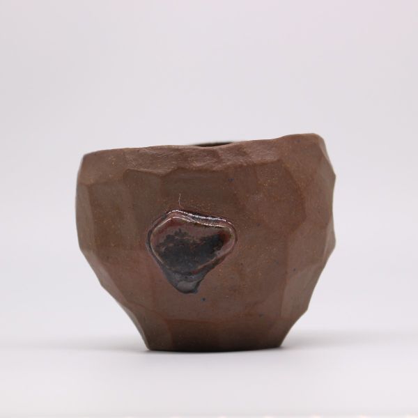 Bowl with a charred heart, 3.25" Dia, 3.25" Height