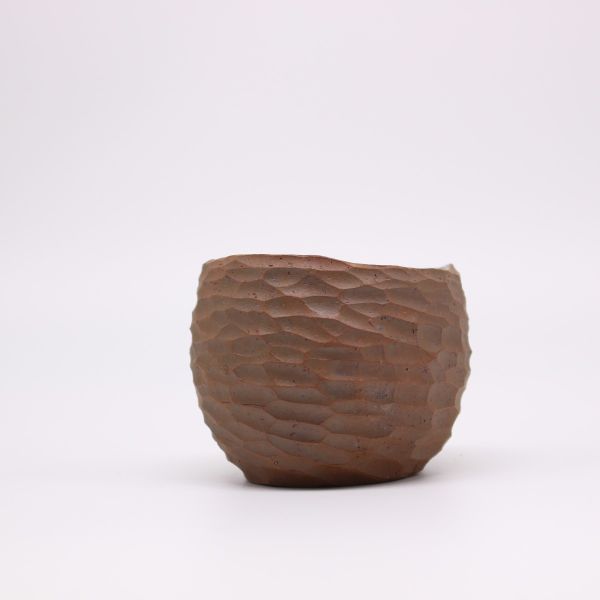 Hand Chiseled Texture Cup, 2.75" Dia, 2.75" Height