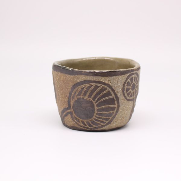 Rhapsody in Black Cup With Tattoos, 3.5" Dia, 3.5" Height