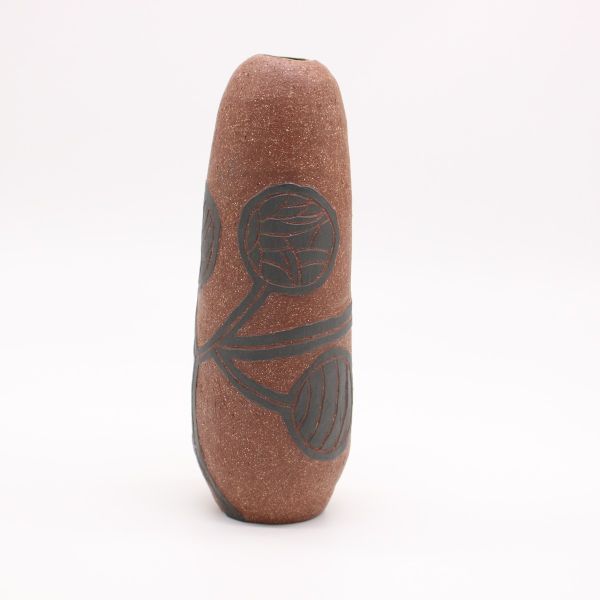 Handcrafted Tattooed Oil & Vinegar Dispensing Clay Bottle