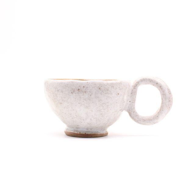 Cross between good and evil Cup, 4"Dia, 2.75" Height