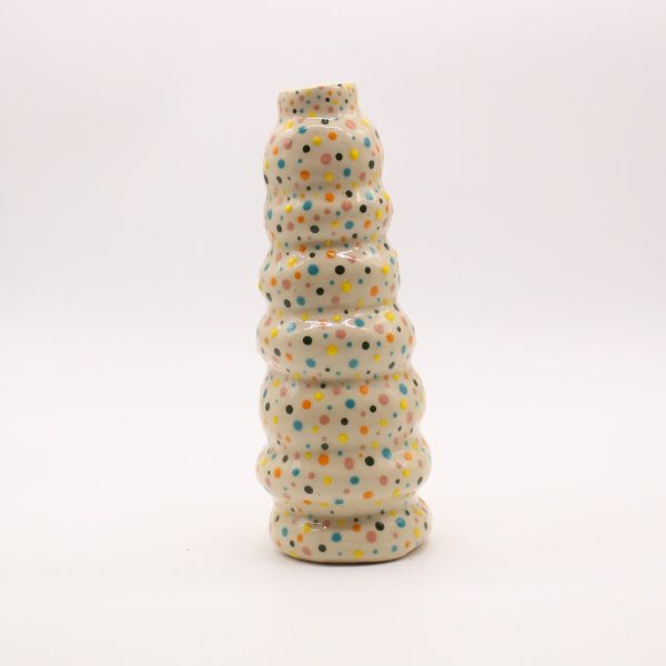 Hand Spotted Dotted Bent Like Pisa Bottle
