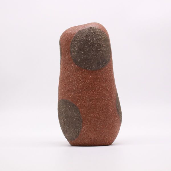 Black Polka on Butternut Bottle