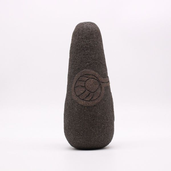 Leaves of Life Carvings on Clay Bottle