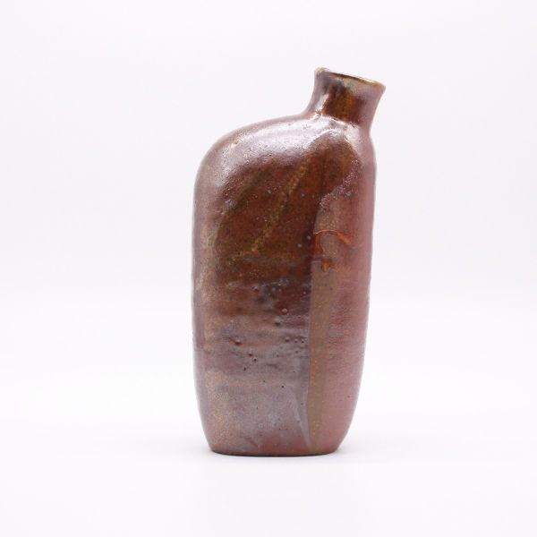 Shino Two Faced Tooting its Horn Clay Bottle