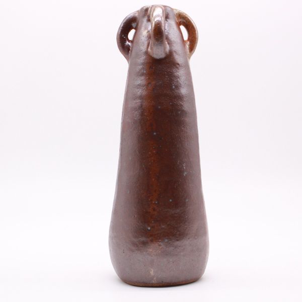 Shino Earrings on Neck Clay Bottle